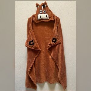 Lazy One Wearable Hooded Blanket Kids Horse Blanket